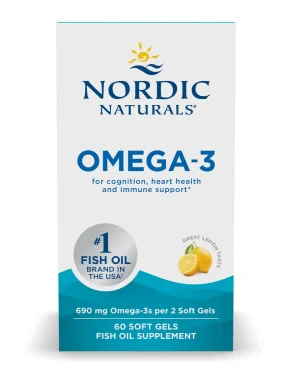 Nordic Naturals, Omega-3, Lemon, 60 Soft Gels