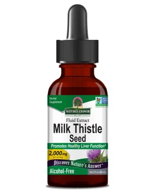Nature’s Answer, Milk Thistle Seed, Fluid Extract, Alcohol-Free, 2,000 mg, 1 fl oz (30 ml)
