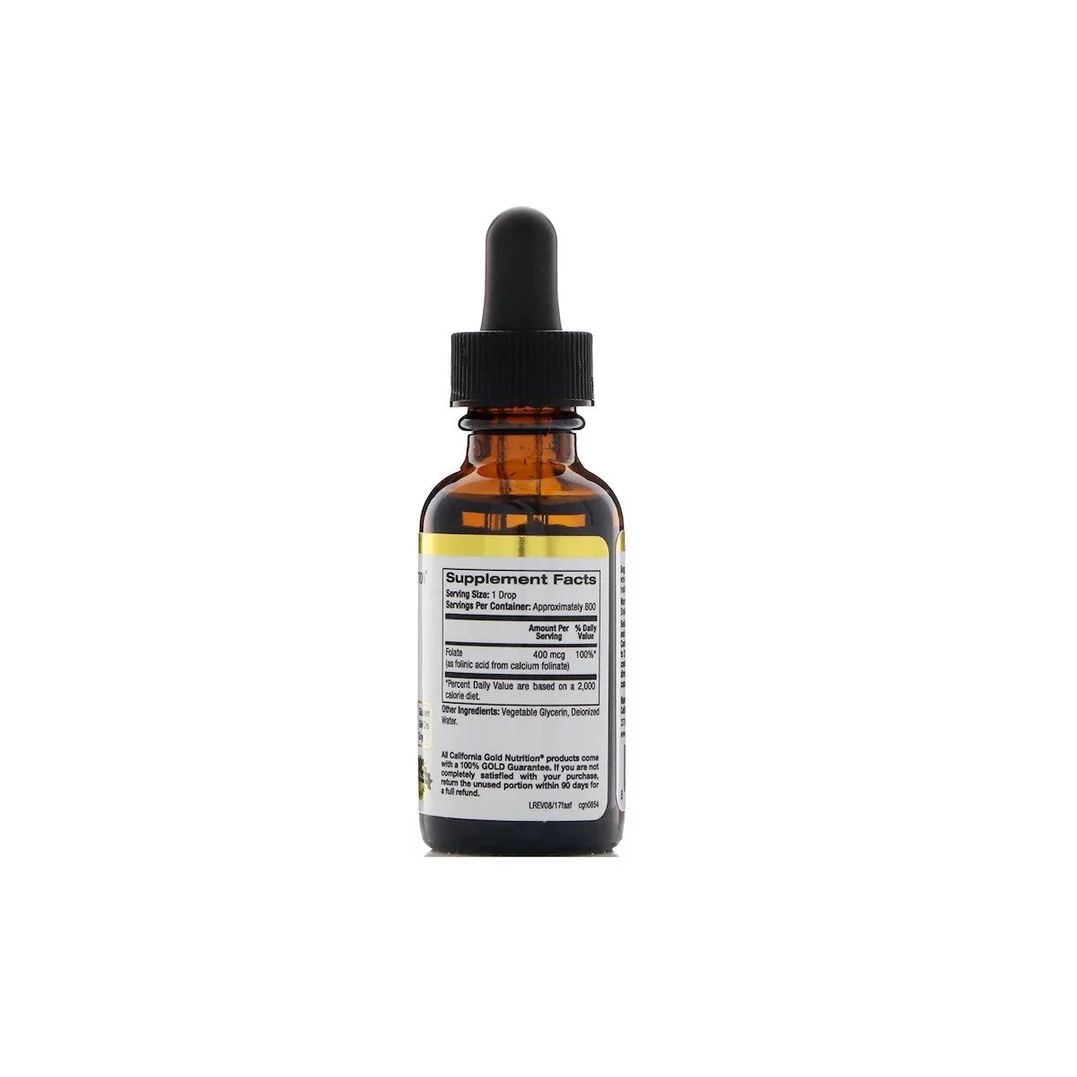 California Gold Nutrition, Folinic Acid, Alcohol Free, 1 fl oz (30 ml) - Image 2