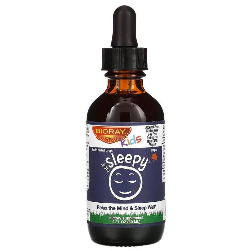 Bioray, Kids, NDF Sleepy, Relax The Mind & Sleep Well, Maple, 2 fl oz (60 ml)